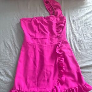DO+BE Pink One-Shoulder Dress